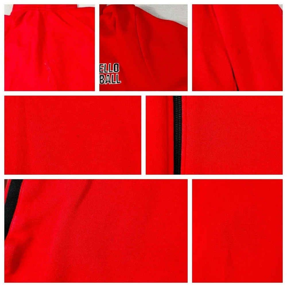 Monticello Basketball Jacket Womens XL Red Nike Dri Fit Full Zip Hoodie Warm Up
